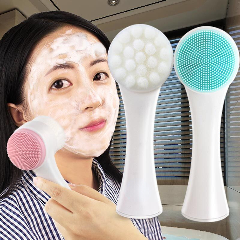 Escova Facial de Silicone Dupla Face