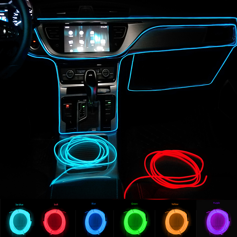 Fita de Led Neon para Decoração de Painel de Carro