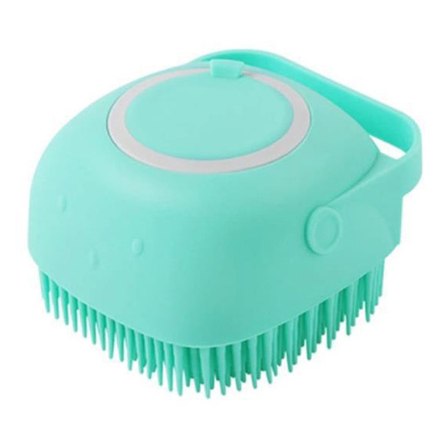 Escova de Banho Massageadora para Pets com Dispenser para Shampoo