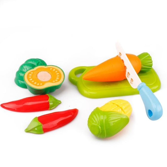 Frutas e Vegetais de Brinquedo para Cortar