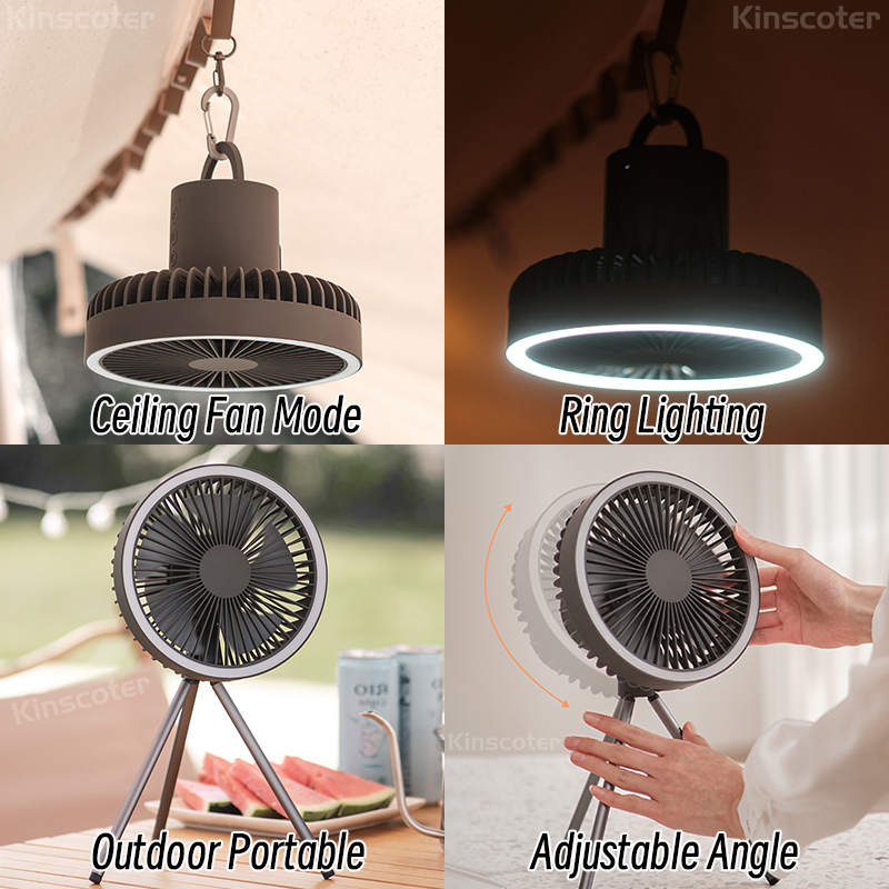 Ventilador Portátil Multifuncional com Luz Led