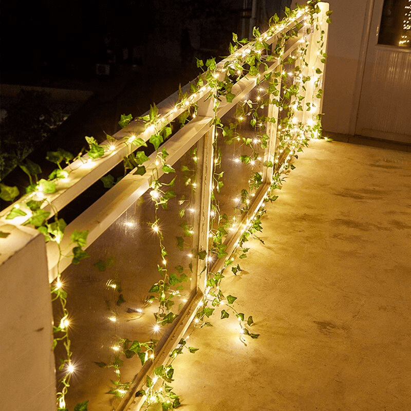 Luzes Solares de Rattan (com Painel Solar) - Decorações, festas, casamentos