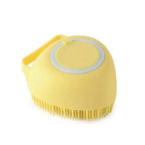 Escova de Banho Massageadora para Pets com Dispenser para Shampoo