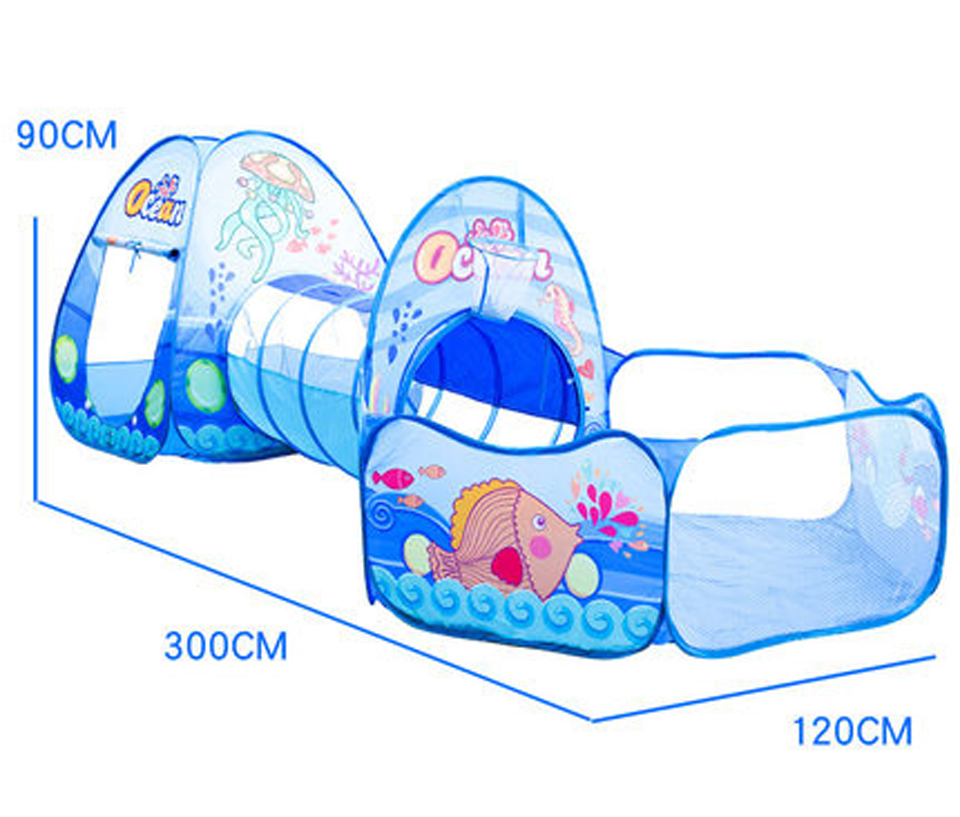 Barraca Infantil com Toca, Túnel e Piscina de Bolinha