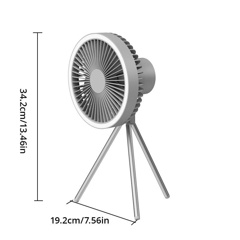 Ventilador Portátil Multifuncional com Luz Led