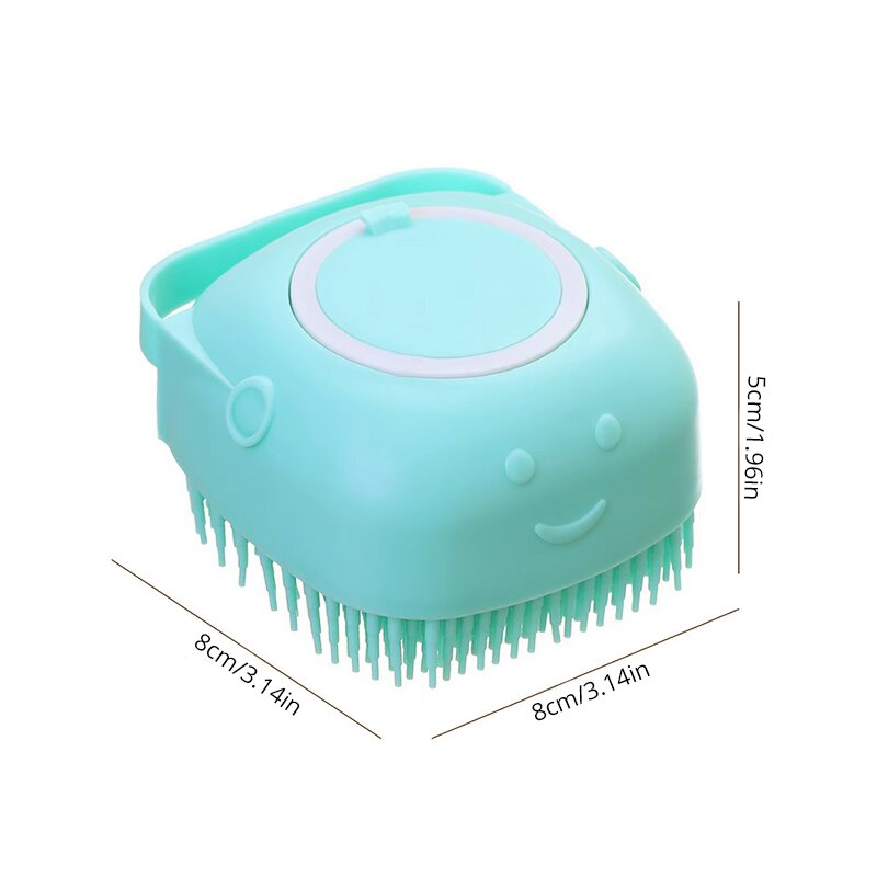 Escova de Banho Massageadora para Pets com Dispenser para Shampoo