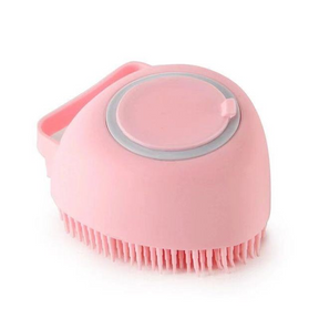 Escova de Banho Massageadora para Pets com Dispenser para Shampoo