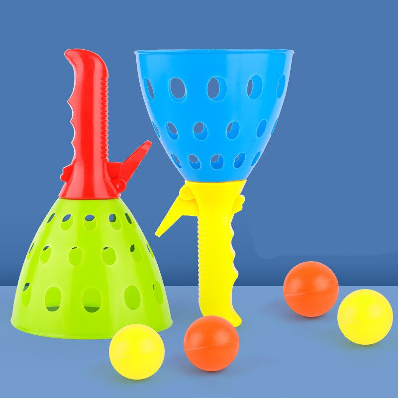 Catapulta Dupla com Bolinhas de Brinquedo para Crianças