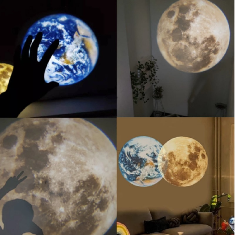 Lampada Projetora da Terra e Lua